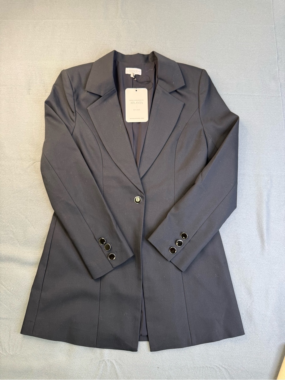 edge Navy Single-Button Tailored Blazer